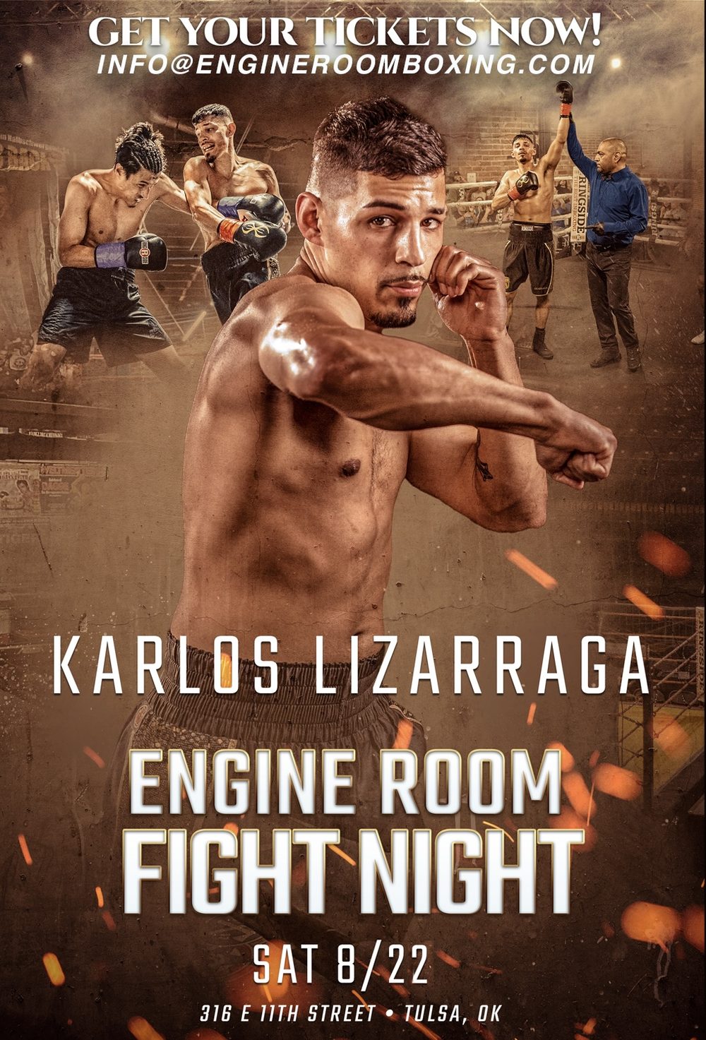 Karlos Lizarraga — Co-Main Event, Engine Room Fight Night, Saturday August 22